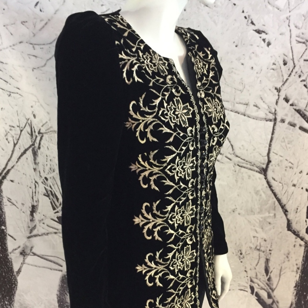 70s Embroidered Velvet Jacket